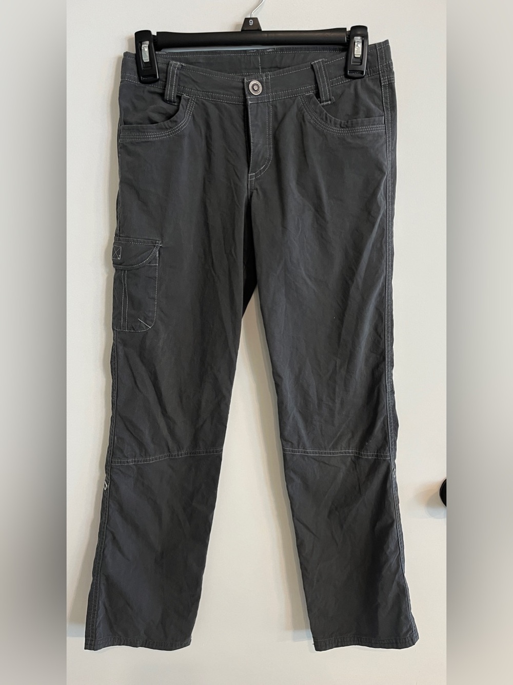 Boys size Lg (12) Gray Kuhl Cargo Pants Casual Outdoor Hiking